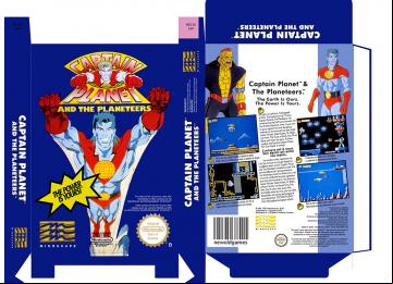 CAPTAIN PLANET AND THE PLANETEERS CAJA BOX PORTRAIT NES 8BIT RETRO REPRO BOX