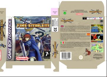 FIRE EMBLEM SWORD OF SEALS CAJA BOX PORTRAIT NINTENDO GAME BOY ADVANCE RETRO REPRO GBA 