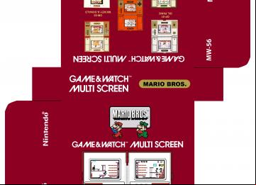 MARIO BROS MW-56 MULTI SCREEN GAME WATCH PAL CAJA BOX